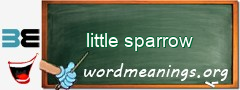 WordMeaning blackboard for little sparrow